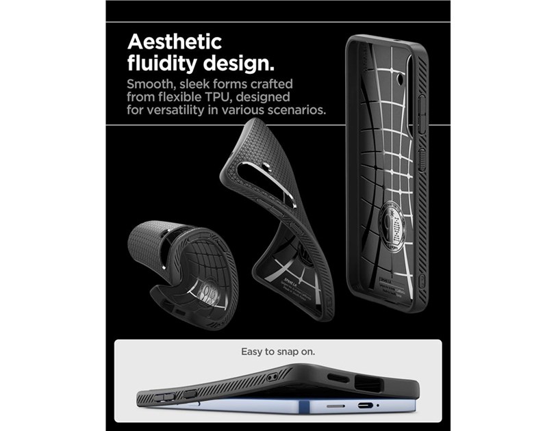 Spigen Liquid Air, matte black - Samsung Galaxy S25+ (ACS08979)