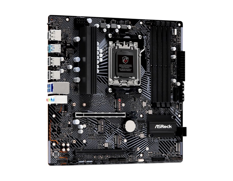 ASROCK B650M PG Lightning, S. AM5, 4x DDR5/7200(OC), PCIe 5.0, HDMI, DP, mATX