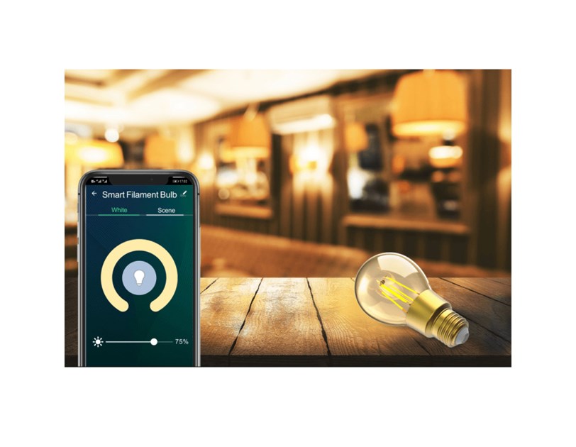 WOOX WiFi Smart LED žarulja E27, 6W, 650lm, 2700K, WooxHome app, glasovna kontrola - Alexa & Google Assistant (R9078)
