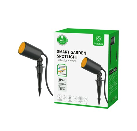 WOOX WiFi Smart LED vrtna svijetiljka RGB+CCT, 7W, 520lm, 3000K-6500K, Amazon Alexa i Google Assistant (R5147)