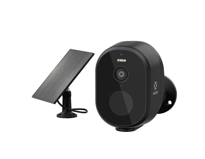WOOX WiFi Smart vanjska kamera + solarni panel, Ultra HD 2K microSD (max. 128GB), IP65 vodootporna, Alexa & Google Assistant, WooxHome app (R4253)