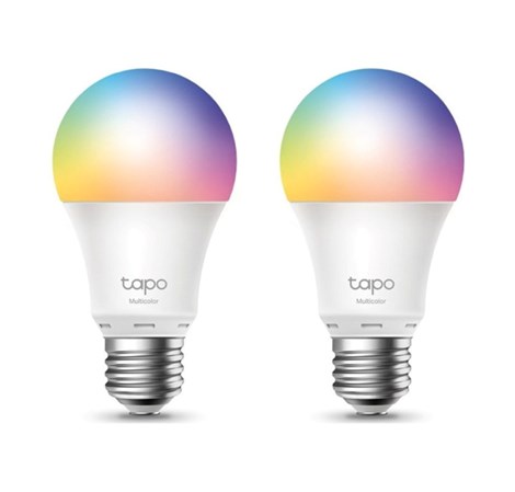 TP-Link Tapo Smart Wi-Fi višebojna žarulja E27, 8.7W, 806lm, 2500K - 6500K, glasovna kontrola (Amazon Alexa & Google Assistant) 2 pack
