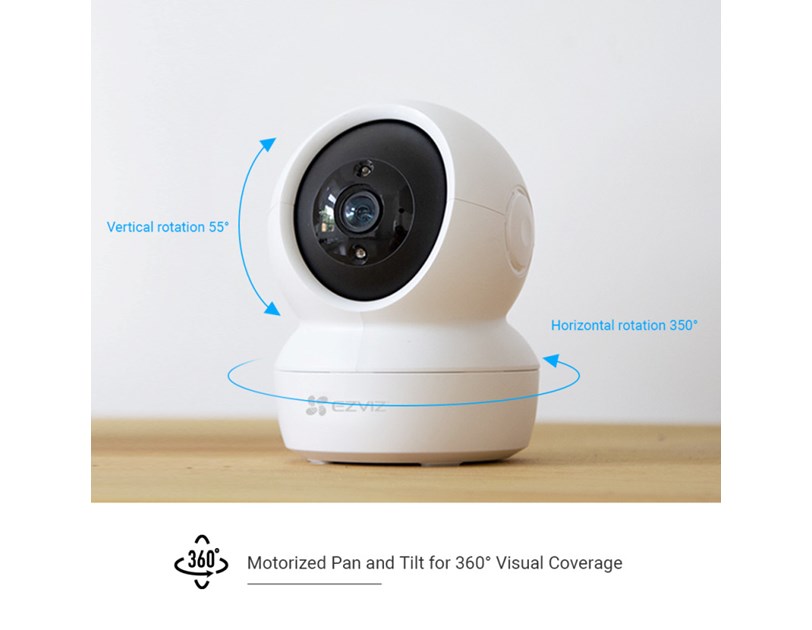 EZVIZ WiFi Smart 2K IR PT kamera, 3" Progressive Scan CMOS, dvosmjerni audio, detekcija pokreta, microSD, EZVIZ app, glasovna kontrola, noćno snimanje (C6N 2K+)