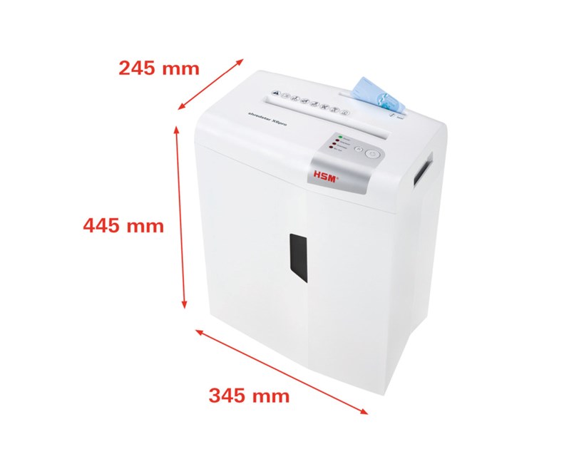HSM shredstar X6pro uništavač dokumenata + CD medija, trakasti i poprečni rez, 2×15mm, razina sigurnosti E-2/F-2/O-1/P-5/T-2, kapacitet 20l