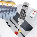 HSM securio P44i uništavač dokumenata + CD medija, trakasti + poprečni rez, 1×5mm, razina sigurnosti E-5/F-3/O-6/P-7/T-6, kapacitet 205l