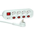 Roline naponska letva, 4 utičnice sa individualnim prekidačima, 1×USB A/1×USB C, 3.0m