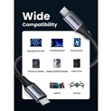 UGREEN USB-C (M) na USB-C (M) 240W, pleteni kabel MFi, 2.0m