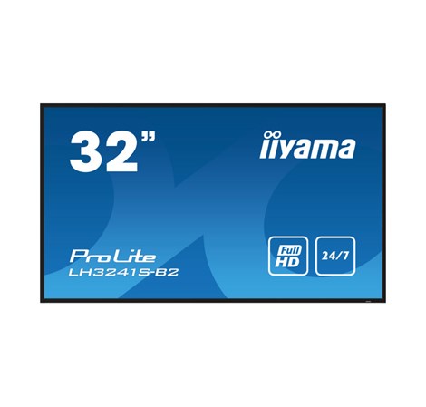 IIYAMA 32" LH3241S-B2 FHD (1920x1080) IPS Signage, 16:9, 8ms, 350 cd/m2, 1200:1, VGA/HDMI, 1xUSB-A, zvučnici, crni 
