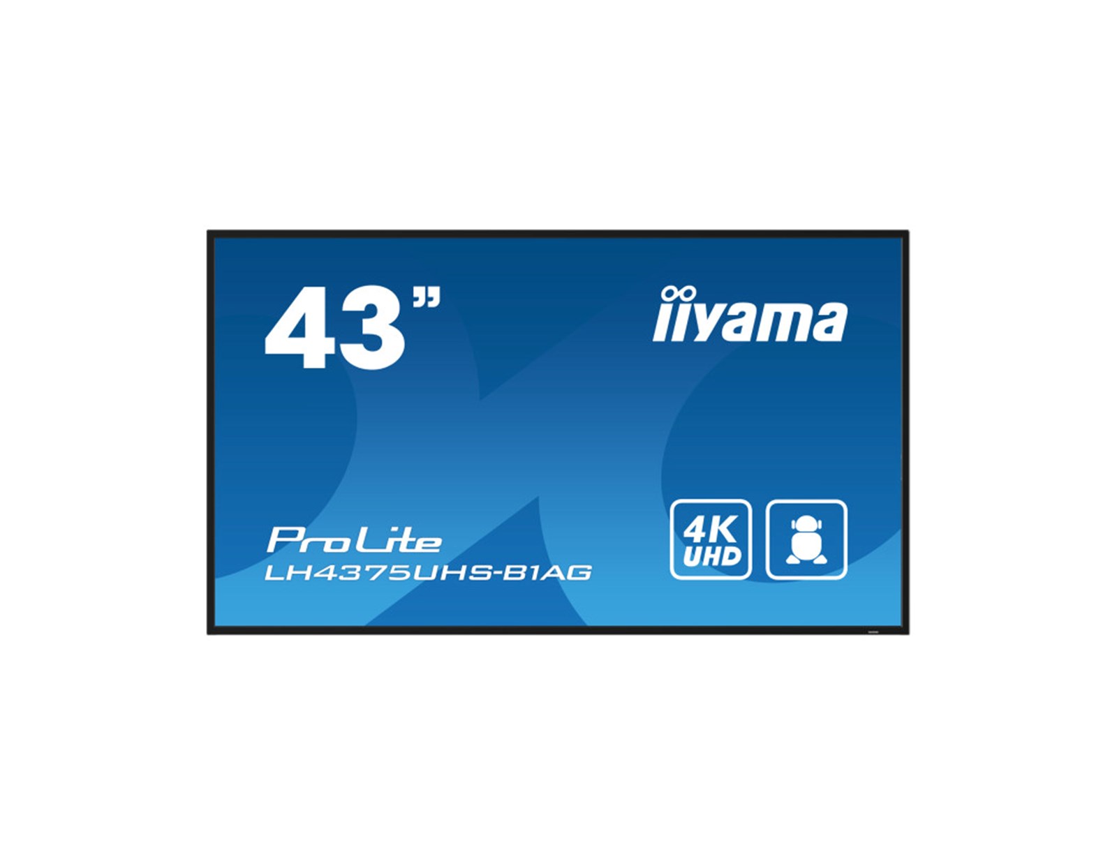 IIYAMA 43" LH4375UHS-B1AG 4K UHD (3840x2160) IPS, 60Hz, 16:9, 8ms, 500 cd/m2, 1200:1, HDMI/DP, 2xUSB-A, zvučnici, crni