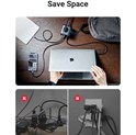 UGREEN DigiNest Cube, univerzalni punjač, 65W, 3x ŠUKO utičnica, 2x USB-C, 2x USB-A, 1.8m, crno sivi