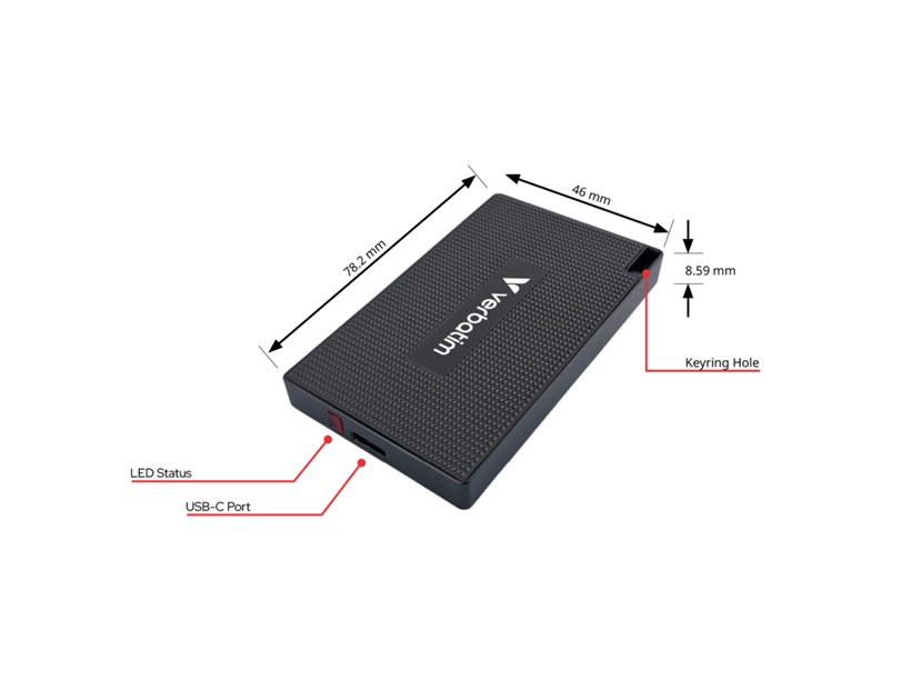 Verbatim Metal Mini 512GB SSD vanjski disk USB-C 3.2 Gen2, R/W: 2000/1750 MB/s