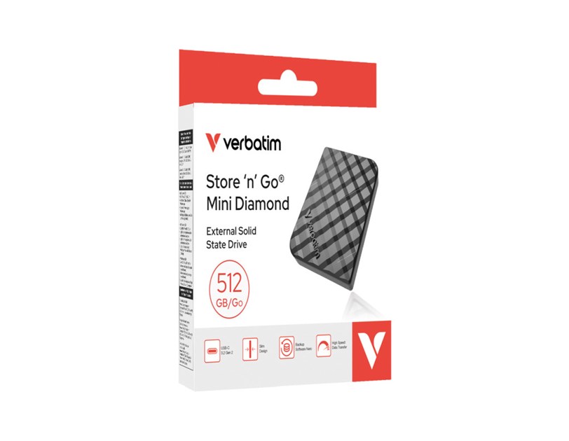 Verbatim Store'n'Go Mini Diamond 512GB SSD vanjski disk USB-C, R/W: 1000/1000 MB/s