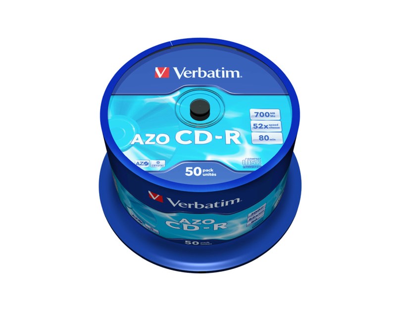 CD-R Verbatim 700MB 52× DataLife/Crystal 50 pack spindle