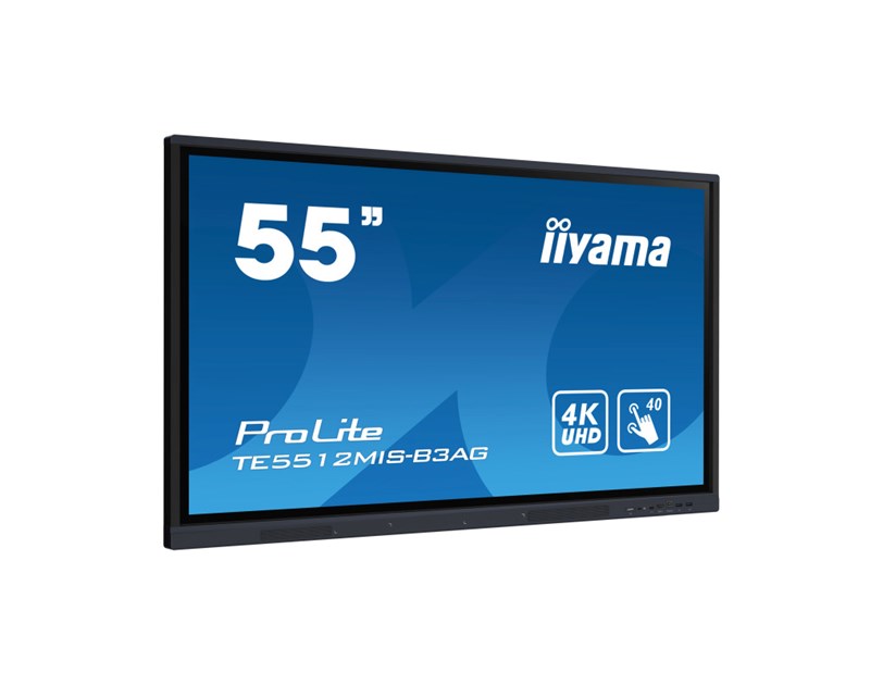 IIYAMA 55" TE5512MIS-B3AG Touchscreen 4K UHD (3840x2160) IPS, 16:9, 8ms, 400 cd/m2, 4000:1, 3xHDMI, 5xUSB-A, 1xUSB-C, zvučnici, crni 