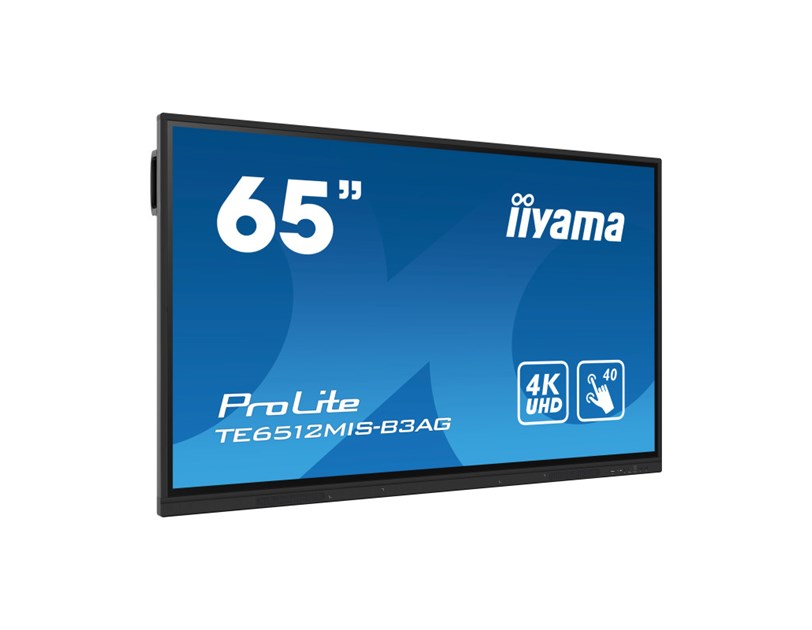 IIYAMA 65" TE6512MIS-B3AG Touchscreen 4K UHD (3840x2160) IPS, 16:9, 8ms, 400 cd/m2, 4000:1, VGA, HDMI, 5xUSB-A, 1xUSB-C, zvučnici, crni 