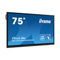 IIYAMA 75" TE7512MIS-B3AG Touchscreen 4K UHD (3840x2160) IPS, 16:9, 8ms, 400cd/m2, 4000:1, VGA/HDMI, 5xUSB-A, 1xUSB-C, zvučnici, crni
