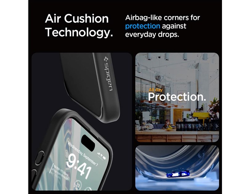 Spigen Crystal Hybrid, matte black - iPhone 15 Pro Max (ACS06449)