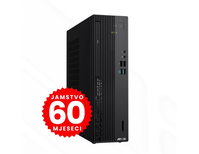 Asus D501SER SFF, Intel i3-14100, 16GB DDR5, 512GB SSD, UHD, WiFI/BT, DVDRW, VGA/HDMI, 8xUSB-A, tipk/miš + Win 11 Pro + 5Y