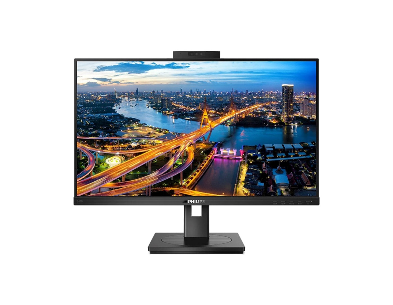 Philips 24" 242B1H/00 FHD (1920×1080) IPS, Pop-up webcam, 75Hz, 4ms, 300 cd/m2, 1000:1, 1xVGA/DVI-D/DP/HDMI, 3xUSB-A, 1xUSB-B, pivot, zvučnici, crni