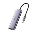 UGREEN 4-portni USB-C HUB 3xUSB 3.0 A, 1xRJ45 + micro USB power port, sivi