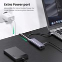 UGREEN 4-portni USB-C HUB 3xUSB 3.0 A, 1xRJ45 + micro USB power port, sivi