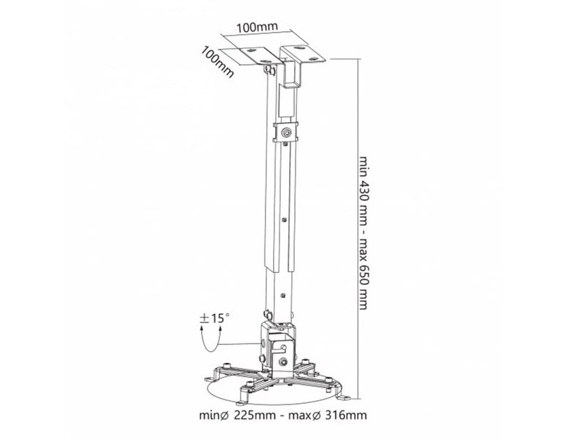 S-BOX Stropni Stalak Za Projektor (PM-18M)
