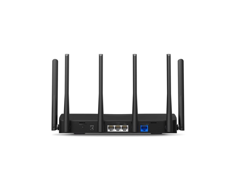 Mercusys BE9300 bežični usmjerivač (Tri-Band Wi-Fi 7 Router) 574Mbps/2880Mbps/5760Mbps (2.4GHz/5GHz/6GHz), 802.11be/ax/ac/a/b/g/n, 3×G-LAN, 1×G-WAN, 6x fiksne omni-direkcione antene