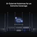 Mercusys BE9300 bežični usmjerivač (Tri-Band Wi-Fi 7 Router) 574Mbps/2880Mbps/5760Mbps (2.4GHz/5GHz/6GHz), 802.11be/ax/ac/a/b/g/n, 3×G-LAN, 1×G-WAN, 6x fiksne omni-direkcione antene