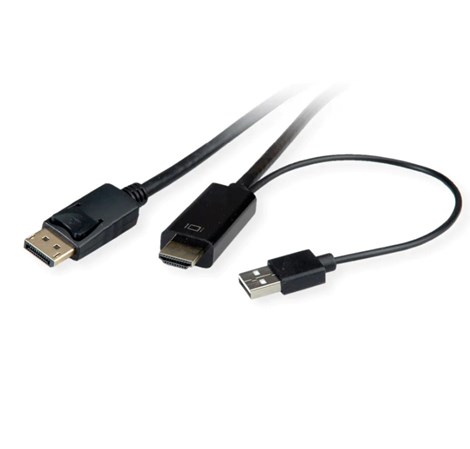 Roline UHDTV - DisplayPort kabel, M/M, 2.0m, crni