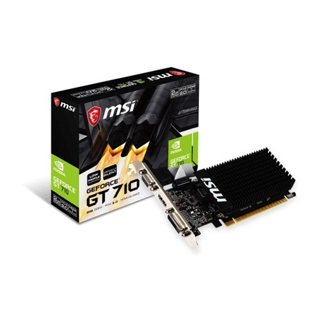 MSI GeForce GT710 2GB DDR3/64-bit, PCIe 2.0, D-Sub/Dual-link DVI-D/HDMI, Low Profile (GT710-2GD3H LP)
