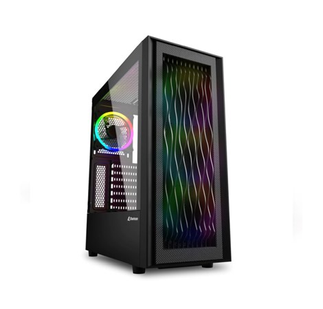 Sharkoon RGB WAVE Midi Tower ATX kućište bez napajanja, prednji/stražnji RGB ventilatori 4×120mm,Type-C (USB 3.2 Gen 2)x1,USB 3.0x2, crno