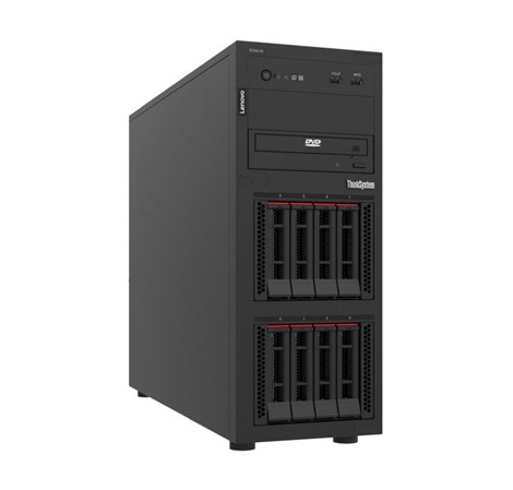 Lenovo ThinkSystem ST250 V3 Xeon E-2468 (8C 2.6GHz 24MB Cache/65W), 1x32GB, O/B, 2.5" HS (8), 5350-8i, HS 800W Titanium, XCC2 Platinum, No DVD