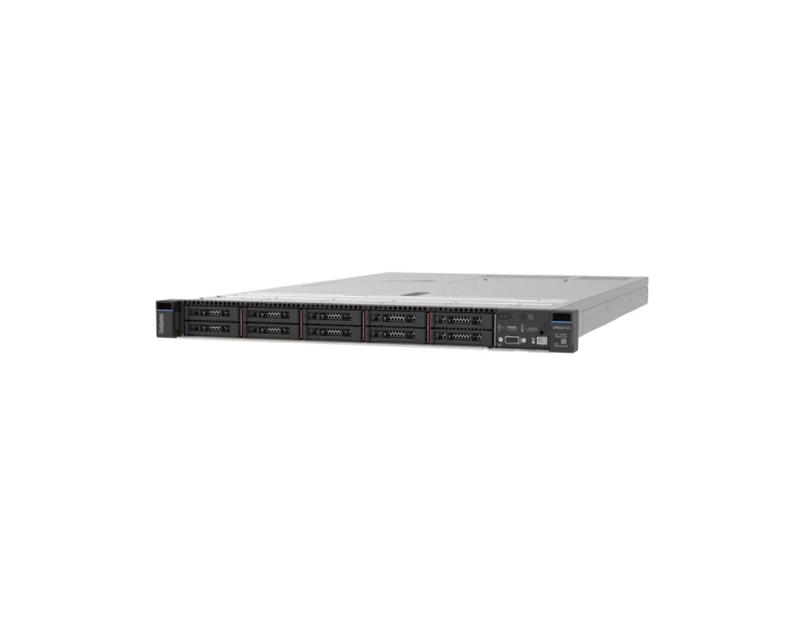 Lenovo ThinkSystem SR630 V3 Xeon Silver 4510 (12C 2.4GHz 30MB Cache/150W), 32GB (1x32GB, 4800MHz 1Rx4 DDR5 RDIMM), 8 SAS/SATA, 9350-8i Internal, 1x1100W Titanium, 6 Performance Fans, XCC2 Platinum