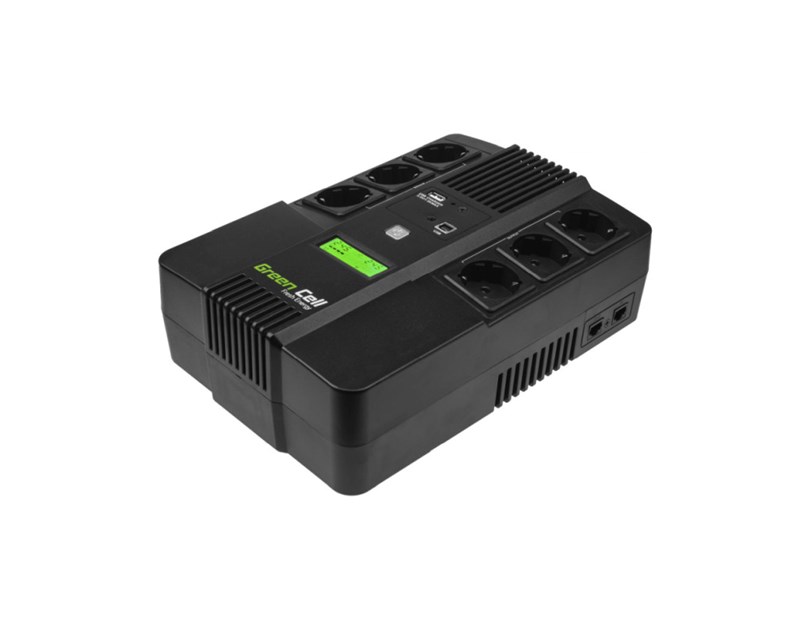 Green Cell UPS (UPS06) AiO 600VA/360W, Line Interactive AVR, LCD
