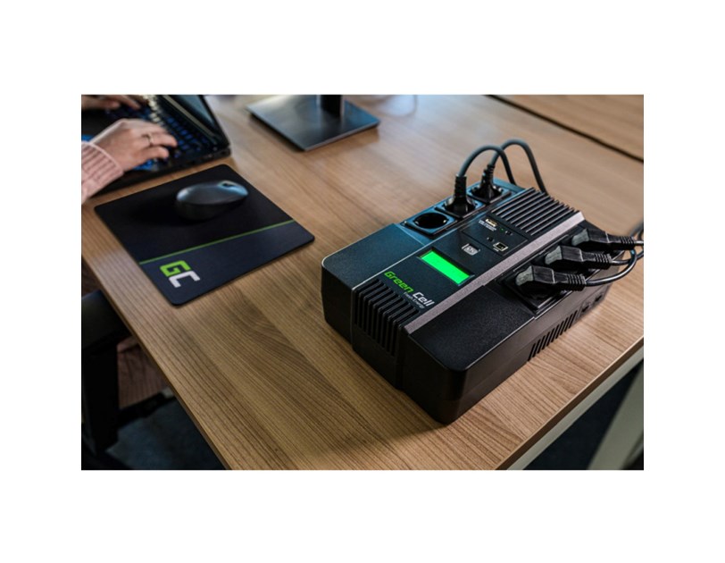 Green Cell UPS (UPS06) AiO 600VA/360W, Line Interactive AVR, LCD