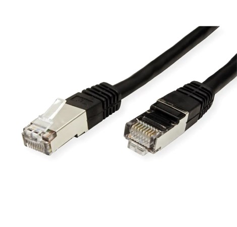 Roline VALUE S/FTP (PiMF) mrežni kabel oklopljeni Cat.6, 0.5m, crni