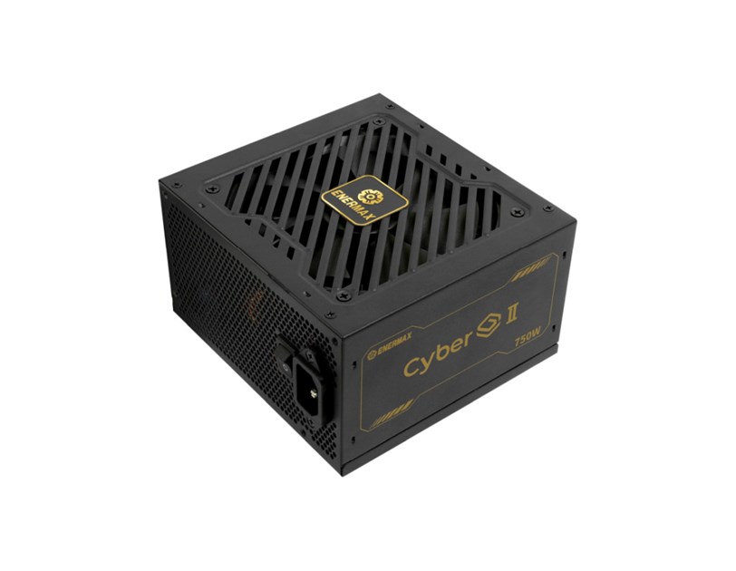 Enermax 750W CyberG II, ATX 3.1, 80+ GOLD, 2×PCIe, 5×SATA, 24-pina, 120mm ventilator