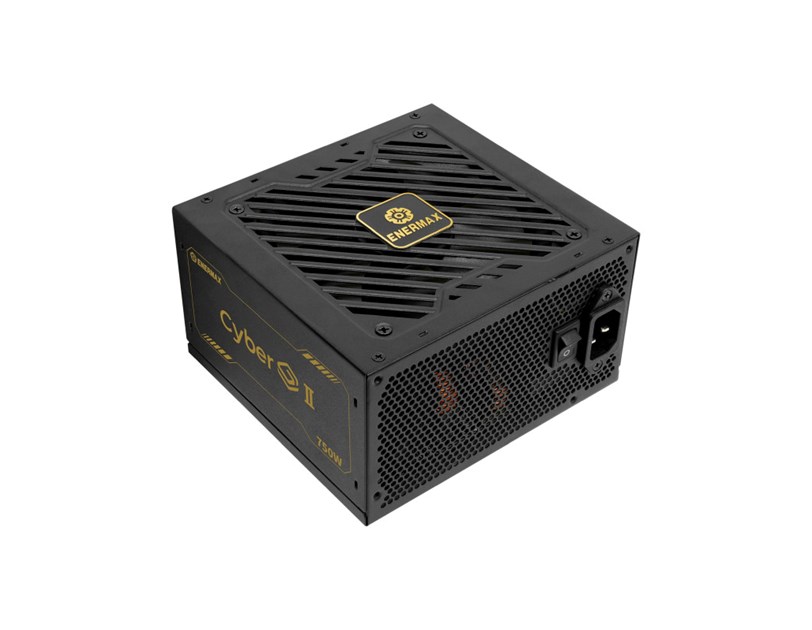 Enermax 750W CyberG II, ATX 3.1, 80+ GOLD, 2×PCIe, 5×SATA, 24-pina, 120mm ventilator