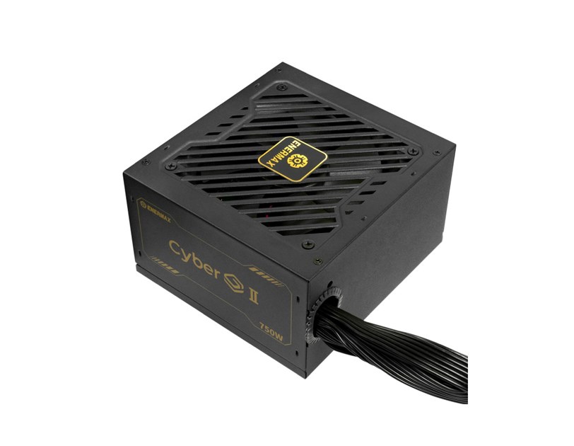 Enermax 750W CyberG II, ATX 3.1, 80+ GOLD, 2×PCIe, 5×SATA, 24-pina, 120mm ventilator