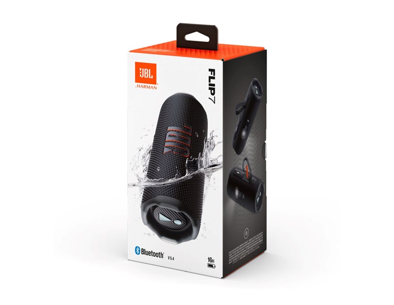 JBL Flip 7 prijenosni zvučnik BT5.4, vodootporan IP68 do 16h slušanja, AI Sound Boost, 45W, Auracast, crni