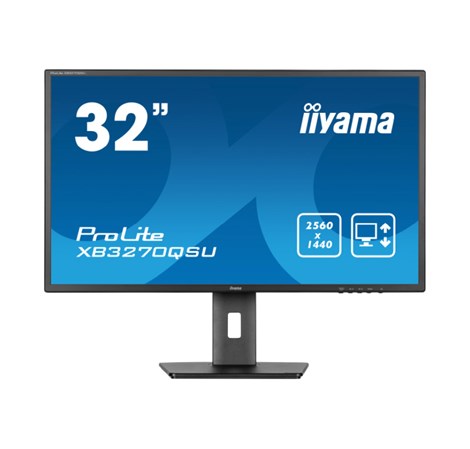 IIYAMA 32"  XB3270QSU-B1 QHD (2560x1440) IPS, pivot, 100Hz, 16:9, 3ms, 250cd/m2, 1200:1, 1xHDMI/DP, 3xUSB, zvučnici, crni