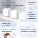 Mercusys AC1300 Halo H30G (2 pack) Whole-Home Mesh Wi-Fi, Dual-Band 400Mbps/867Mbps (2.4GHz/5GHz), 802.11 a/b/g/n/ac, 2×G-LAN