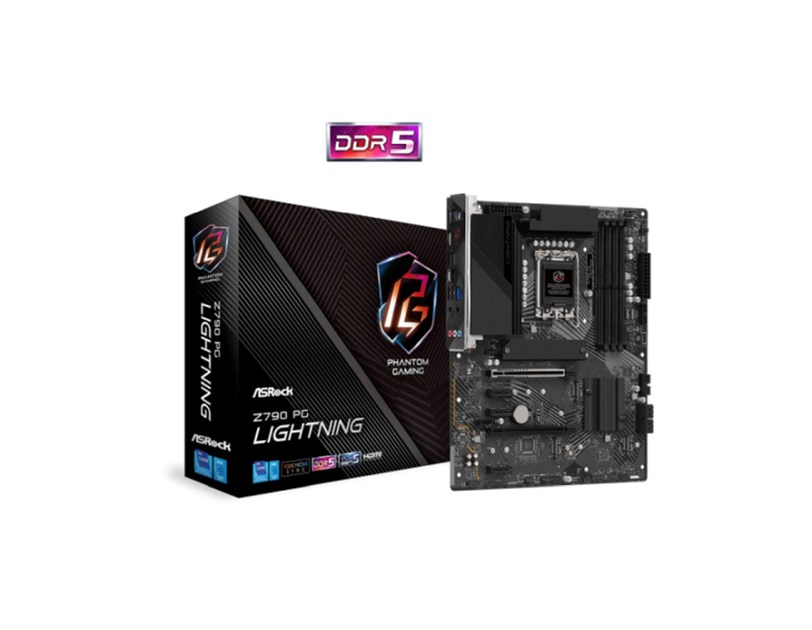 ASRock MB Z790 PG Lightning, S.1700, 4×DDR5/7200+(OC), PCIe 5.0,  HDMI, ATX