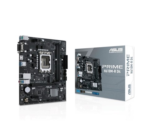 Asus MB H610M-R D4-SI, S.1700, Intel H610, DDR4/3200, PCIe 4.0, G-LAN, VGA/HDMI/DVI-D, mATX