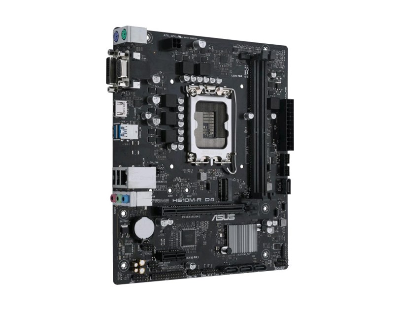 Asus MB H610M-R D4-SI, S.1700, Intel H610, DDR4/3200, PCIe 4.0, G-LAN, VGA/HDMI/DVI-D, mATX