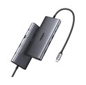 UGREEN 11-portni USB-C HUB na 2xUSB-A 3.2, 2xUSB-C 3.2, 1x AUX 3.5mm, 1x USB-A 3.0, 1x VGA utor, 1x HDMI 60 Hz, 1x RJ45 Ethernet konektor, 1x SD/TF čitač kartica utor, sivi