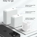 UGREEN zidni punjač 30W, USB-C, GaN, set, bijelii