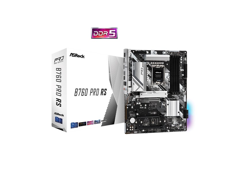 ASRock MB B760 PRO RS, S.1700, DDR5/7200MHz(OC), PCIe 5.0, 2.5 G-LAN, DP/HDMI, ATX