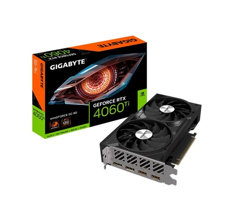 Gigabyte nVidia GeForce RTX 4060Ti WINDFORCE 8GB GDDR6, PCI-E 4.0, 2× HDMI, 2 x DP