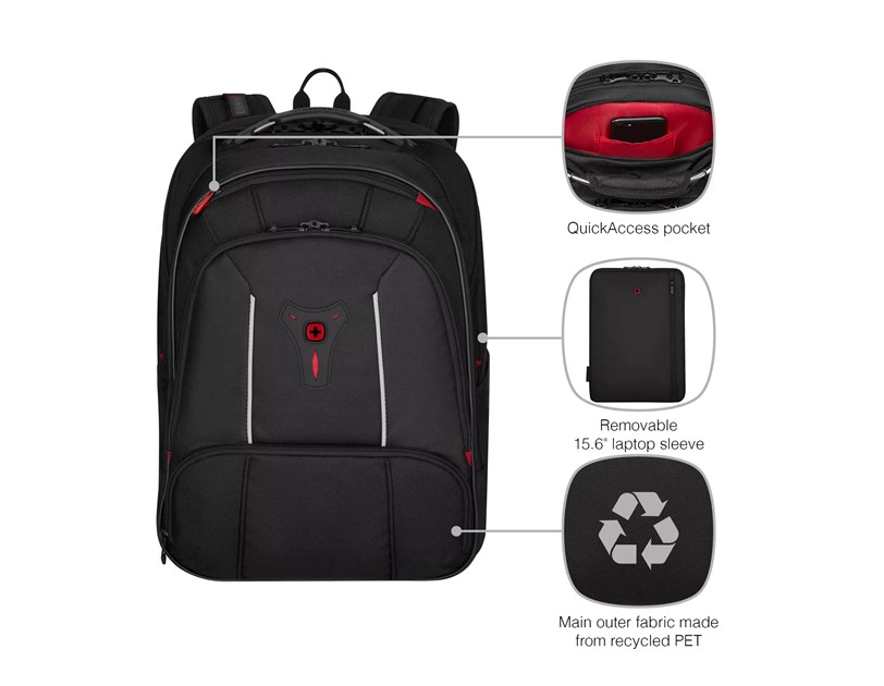 Wenger ruksak (poslovni) Carbon Pro za prijenosnike do 16", crni